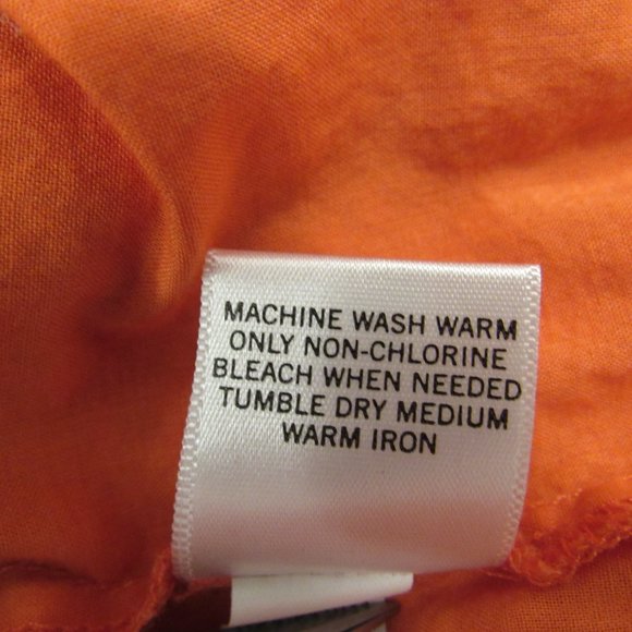 Womens Tank Top Sz M Orange Button Front - Picture 11 of 11